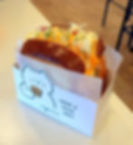 Fluffy scrambled egg, Spam, cheddar, cabbage, mayochup, egg bite sauce.