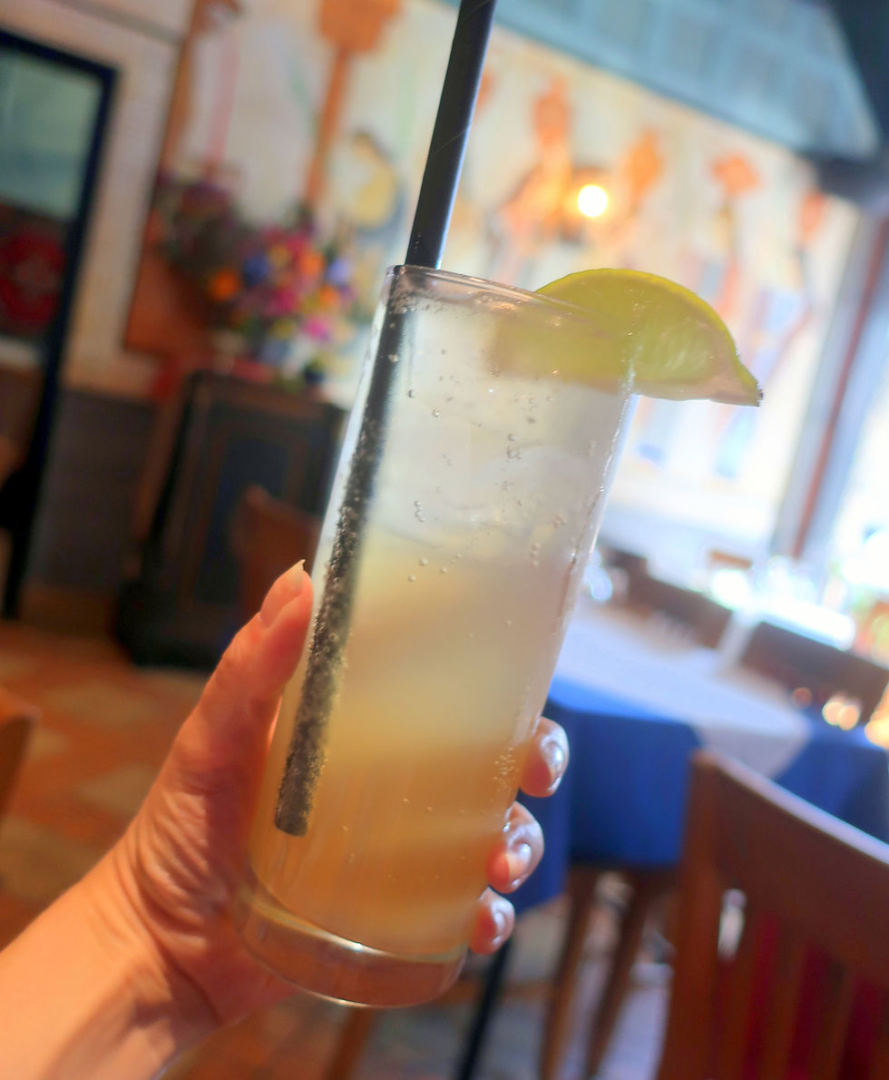 Greek brandy, Cointreau, lemon, soda.