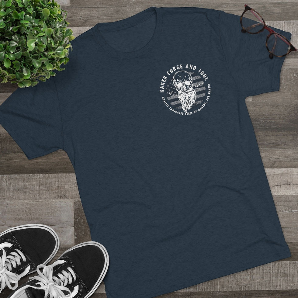 Thumbnail: Unisex Tri-Blend Crew Tee - (White Skull)