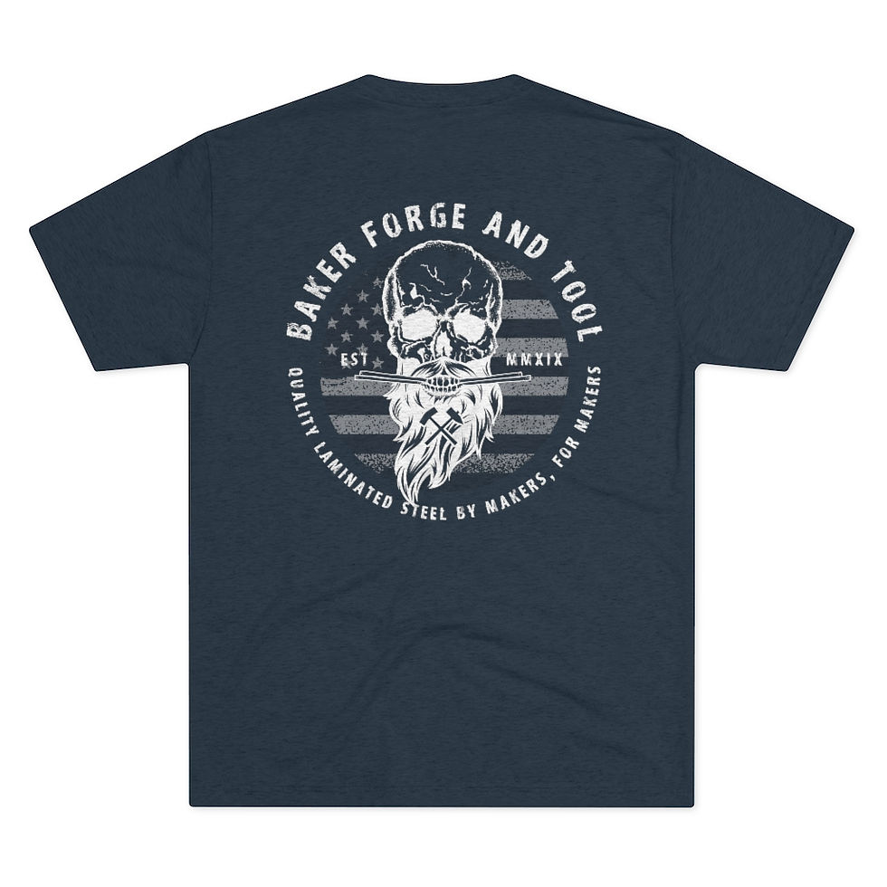 Thumbnail: Unisex Tri-Blend Crew Tee - (White Skull)