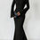 Miniature : Solid Flare Sleeve Mermaid Dress