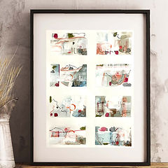 Mixed Media Grid Art at Studio Mooi