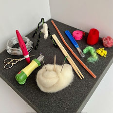 Needle felting supplies at Studio Mooi