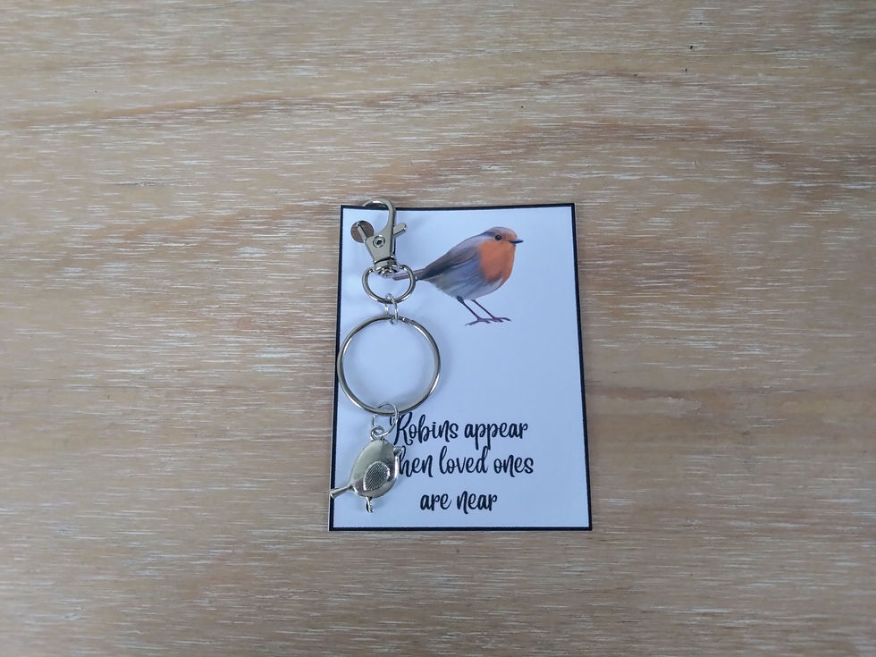 Thumbnail: Robins Appear When Loved Ones Are Near Keyring/Bag charm