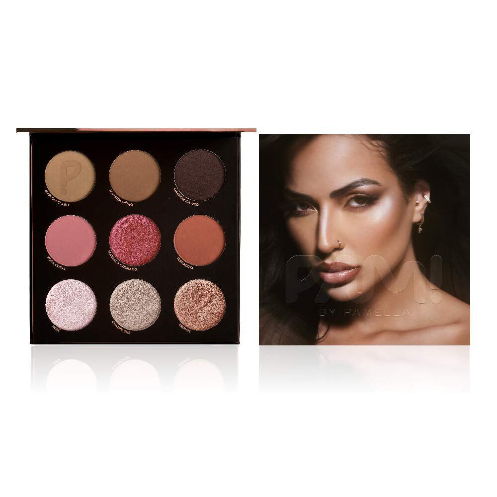PALETA MULTIFUNCIONAL 9 CORES - C/ONTORNO + BLlUSH + ILUMINADOR 9 NECESSÁRIOS!