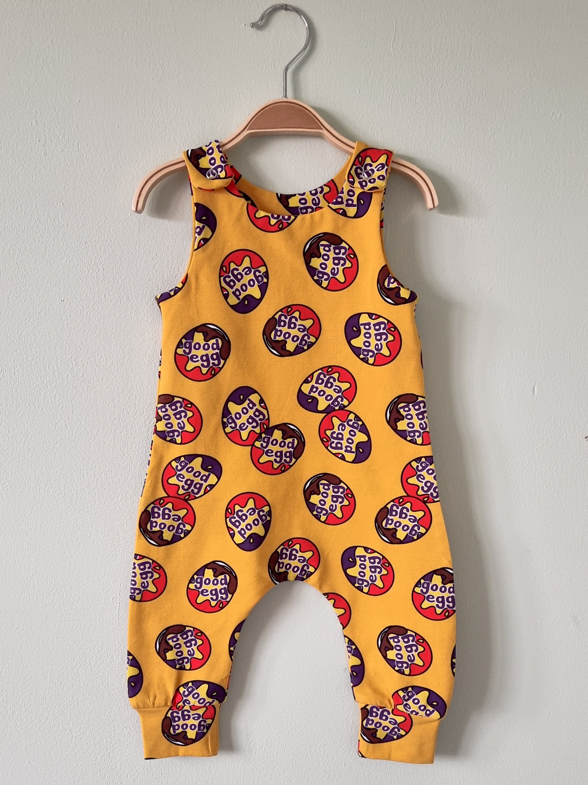 Creme Egg inspired baby dungarees - Simpson+ C handmade children's clothing
