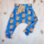 Blue highland cow harem pants - Simpson + C - handmade children's clothing