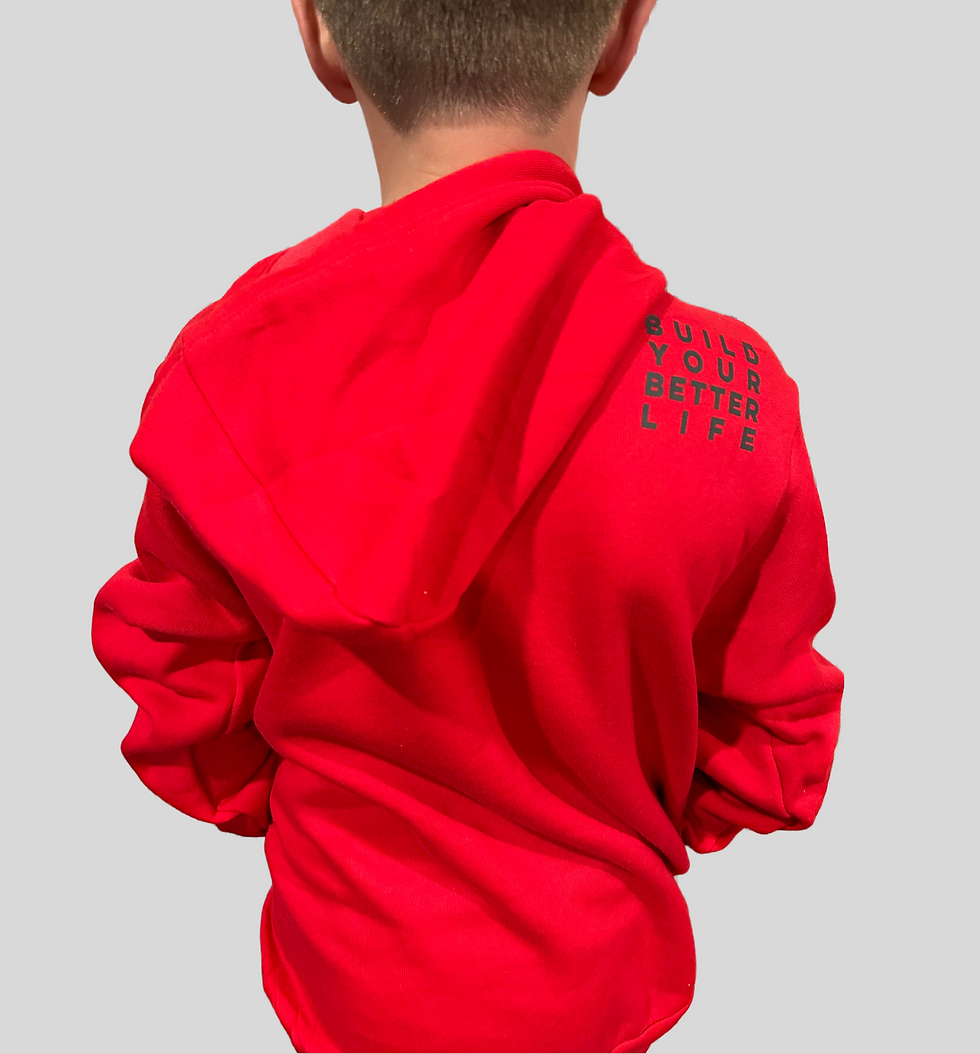 Thumbnail: BYBL YOUTH UNISEX FLEECE PULLOVER HOODED SWEATSHIRT HOT TAMALE