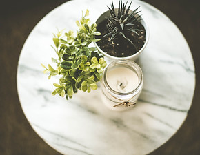 House Plants and Candle