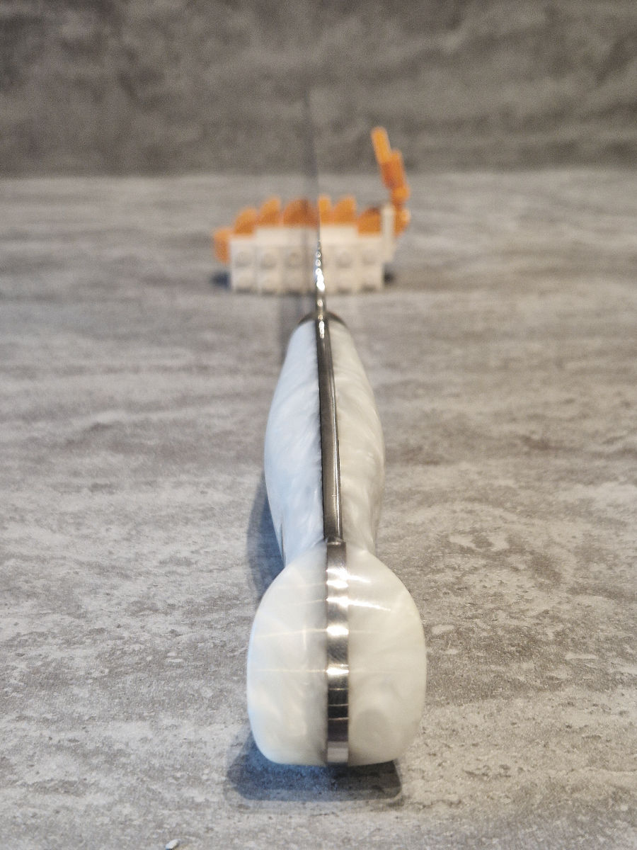 Thumbnail: Hatsukokoro VG10 solid steel Sujihiki 255mm