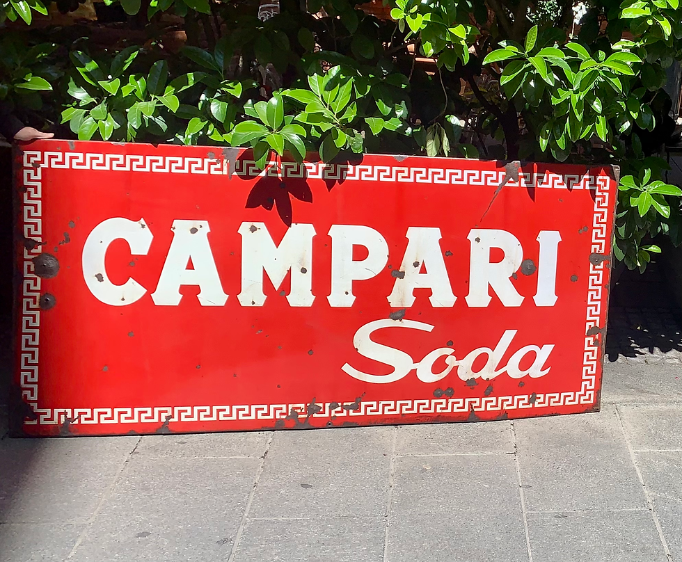Miniatura: Insegna Campari Soda inferro smaltato anni 60 Originale