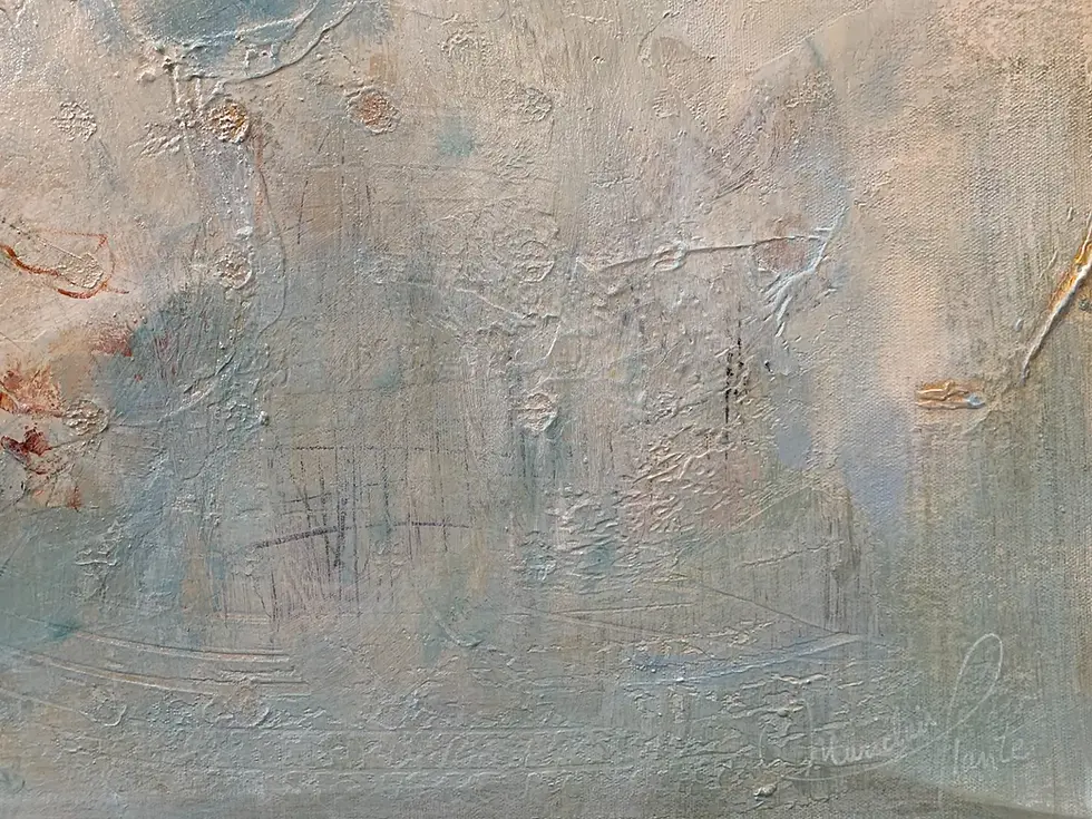 Miniature : Signature de Mariclair Plante sur tableau abstrait Air nomade