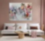 Love se regarder mutuellement décor in situ de l'artiste Mariclair Plante
