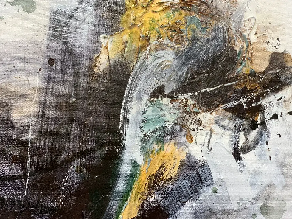 Thumbnail: Zoom sur la gestuelle expressive et les superpositions de matière dans En soi.