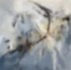 Point d’éveil contemporary abstract painting 24 x 24 inches by Canadian artist Mariclair Plante