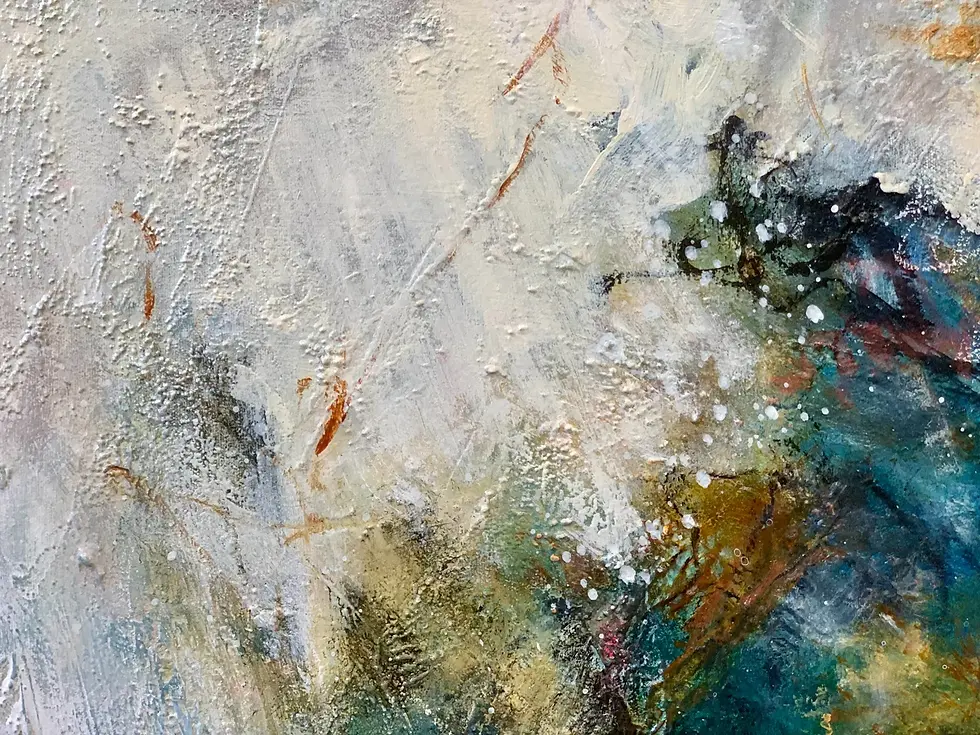 Miniature : peinture texturée-Ambiance éthérée-tableau abstrait grand format de l'artiste peintre Mariclair Plante