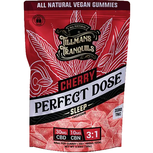 Cherry Sleep CBN:CBD Melatonin Perfect Dose Gummies (No THC)