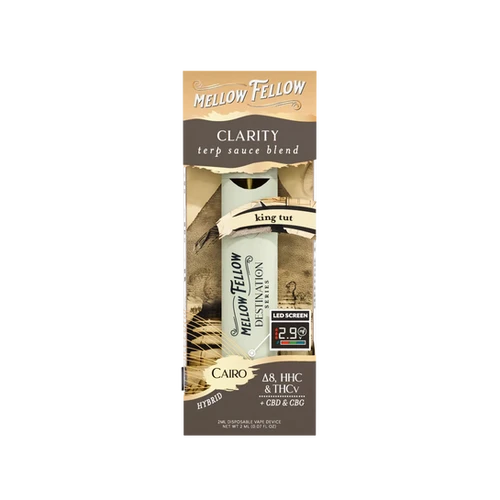 Mellow Fellow - Disposable - 2ML - Terp Sauce - Charged Blend - King Tut | I Need Coffee Mellow Fellow - Disposable - 2ML - Terp Sauce - Charged Blend - King Tut | I Need Coffee