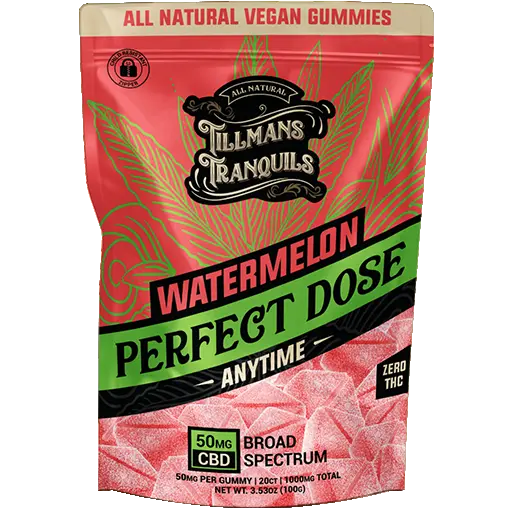Watermelon CBD Perfect Dose Gummies (No THC)