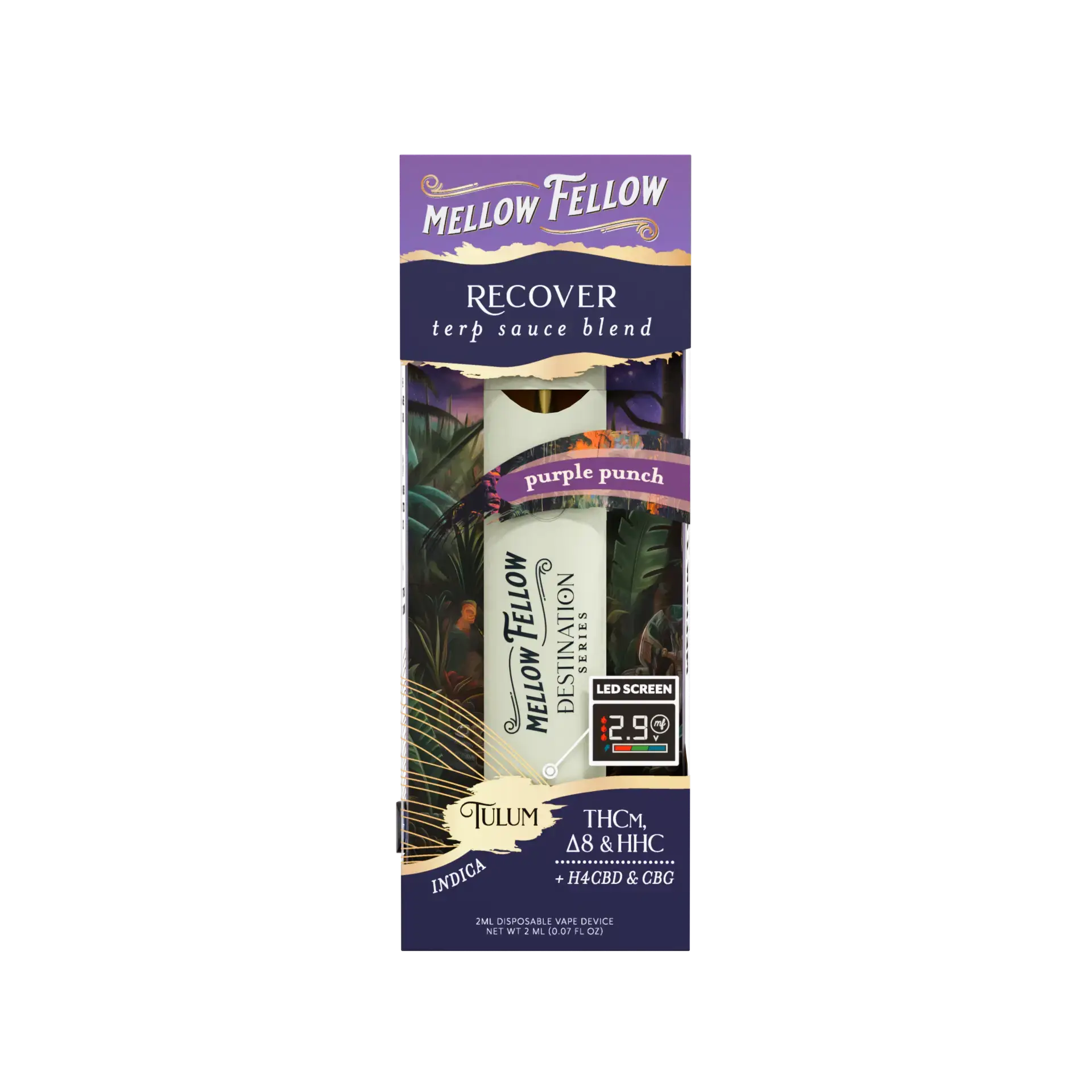 Mellow Fellow - Disposable - 2ML - Terp Sauce - Recover Blend - Purple Punch
