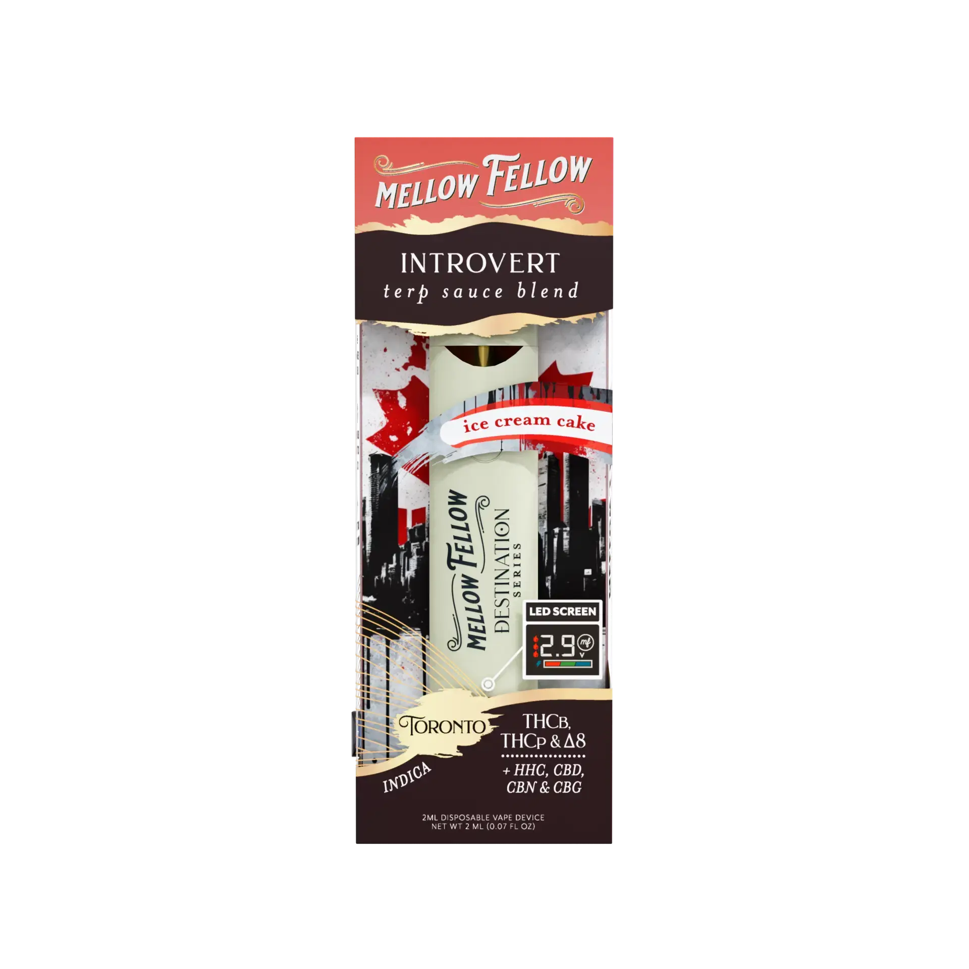 Mellow Fellow - Disposable - 2ML - Terp Sauce - Introvert - Ice Cream Cake