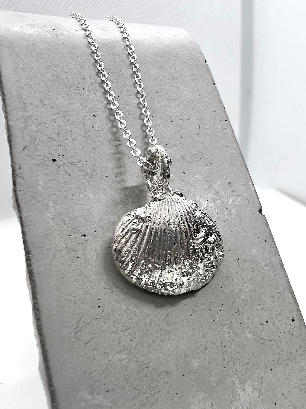 Thumbnail: Silver Cockle Shell Pendant