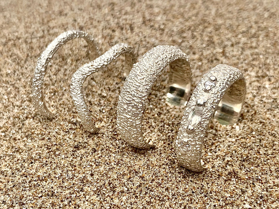 Thumbnail: Silver Treasure Sand Band ~ Size N