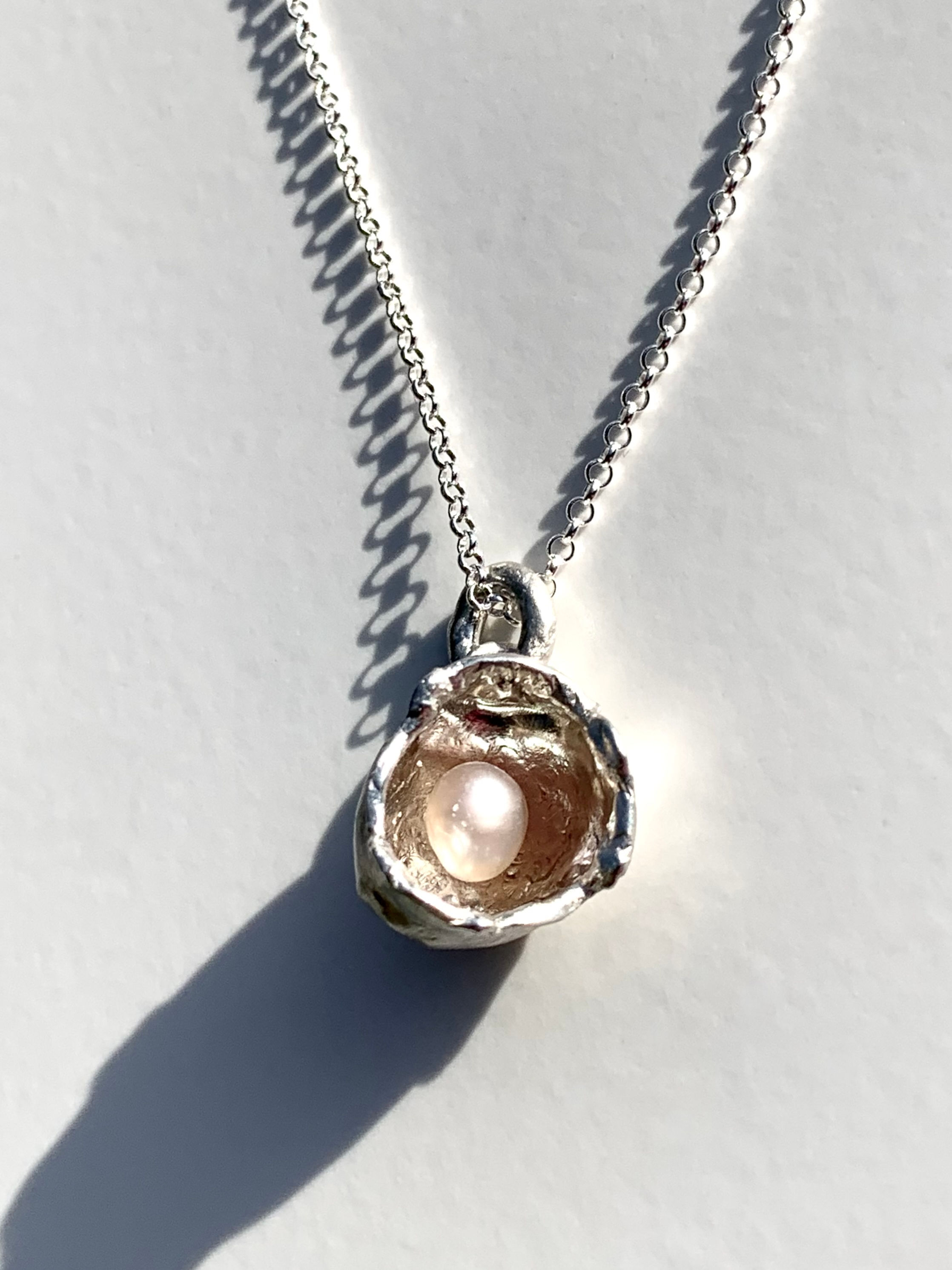 Pearl & Oyster Cup Pendant