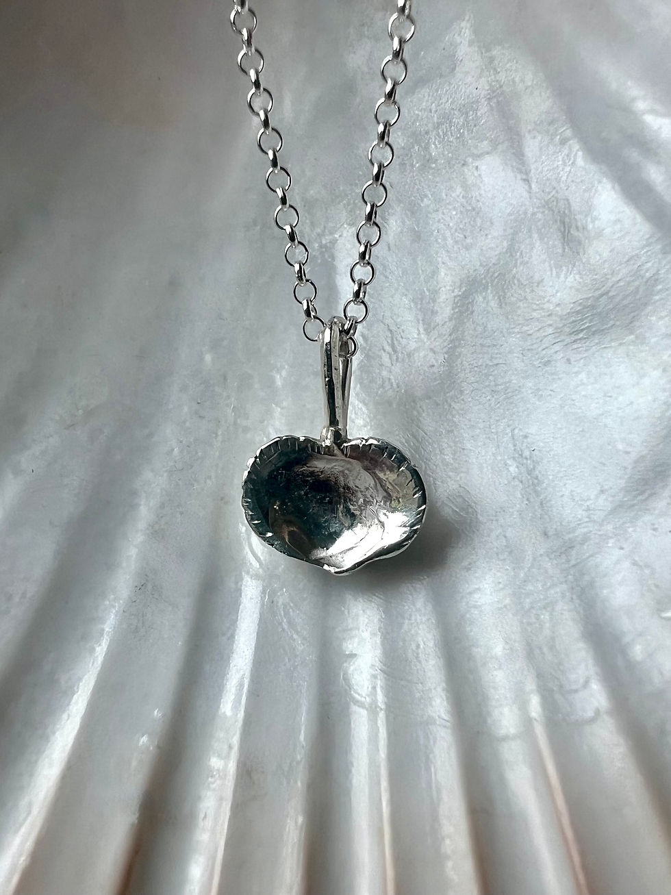 Thumbnail: Silver Mini Calon Shell Necklace