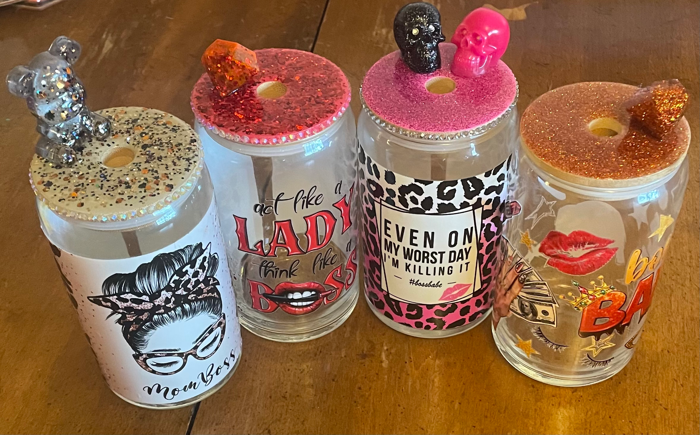 Fancy Lady Boss Glass Cups