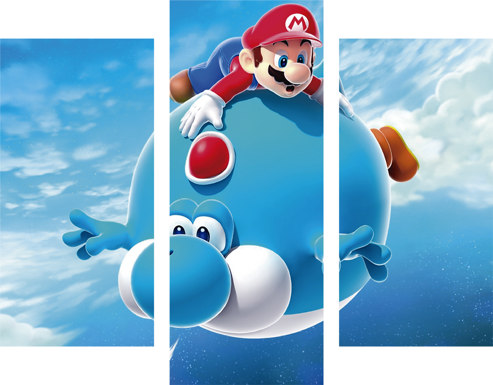 Mario azul 3 partes