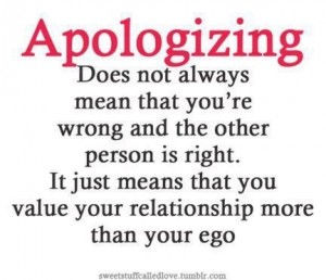 THE POWER OF AN APOLOGY