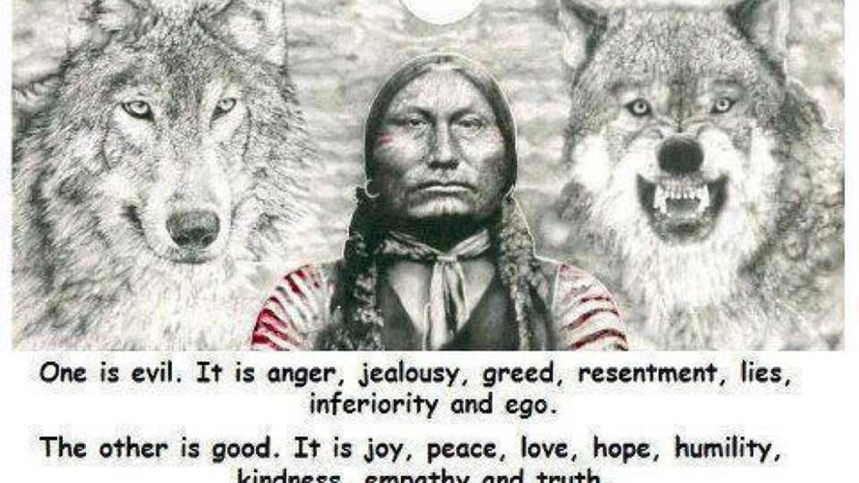 THE BATTLE OF TWO WOLVES INSIDE OF US