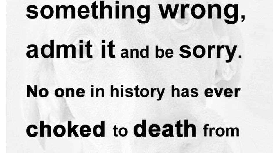 CAN YOU ADMIT YOU WERE WRONG