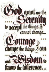 COMFORT OF THE SERENITY PRAYER