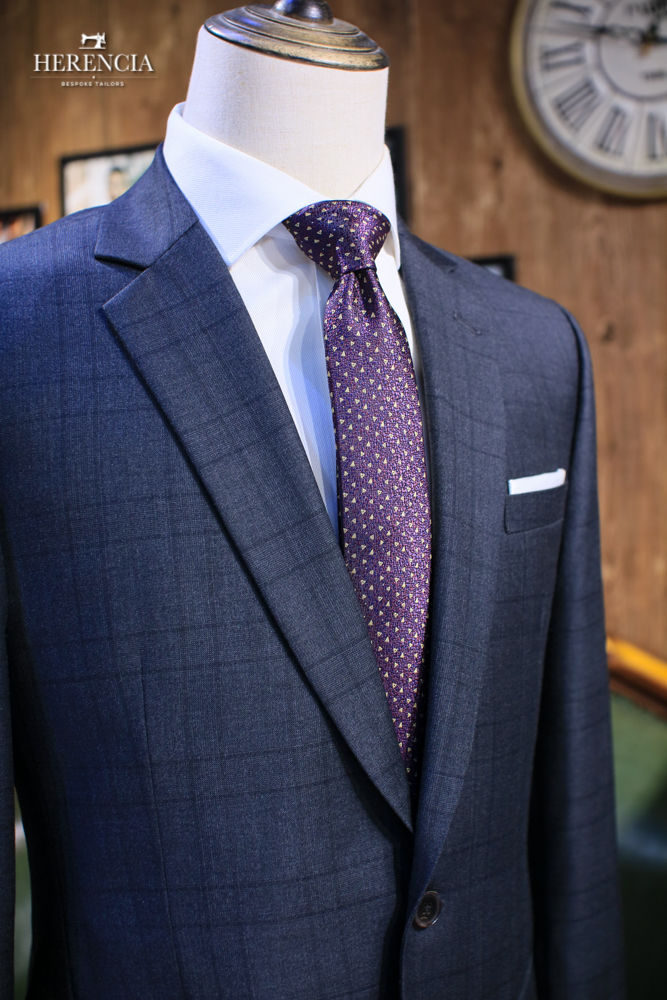 Thumbnail: Marzoni Charcoal Glen Check Suit