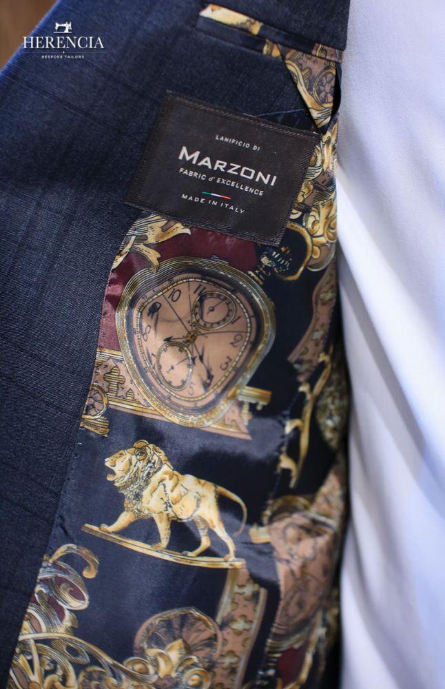 Thumbnail: Marzoni Charcoal Glen Check Suit
