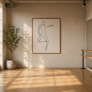 Drahtfigur: Tänzerin in Pose