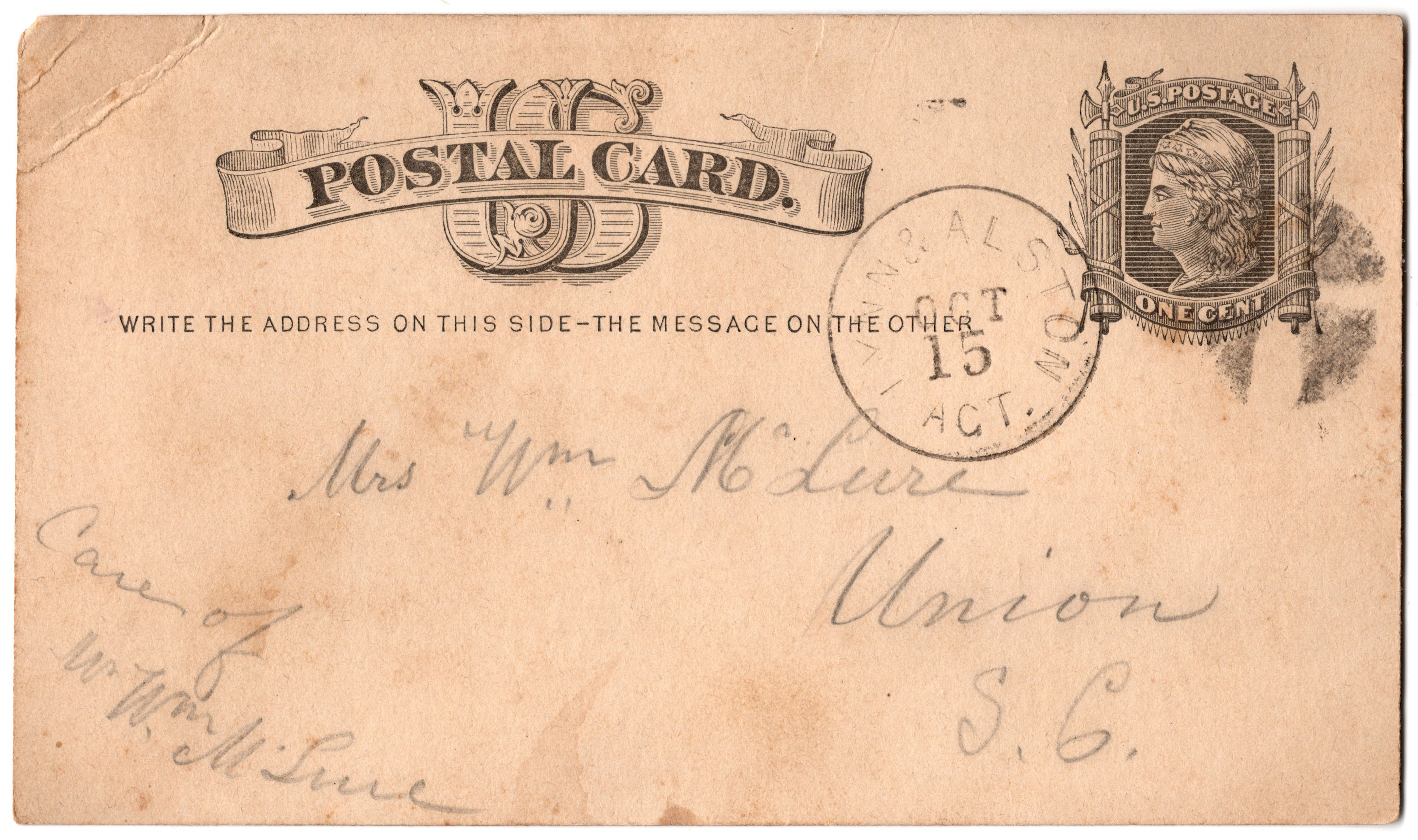 Rare "Lynn & Alton - Agt" Railway cancel