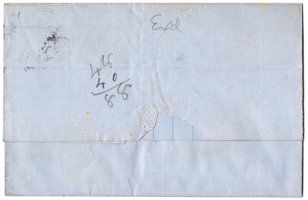 Thumbnail: A splendid Boston "PAID" in a circular grid- 1859