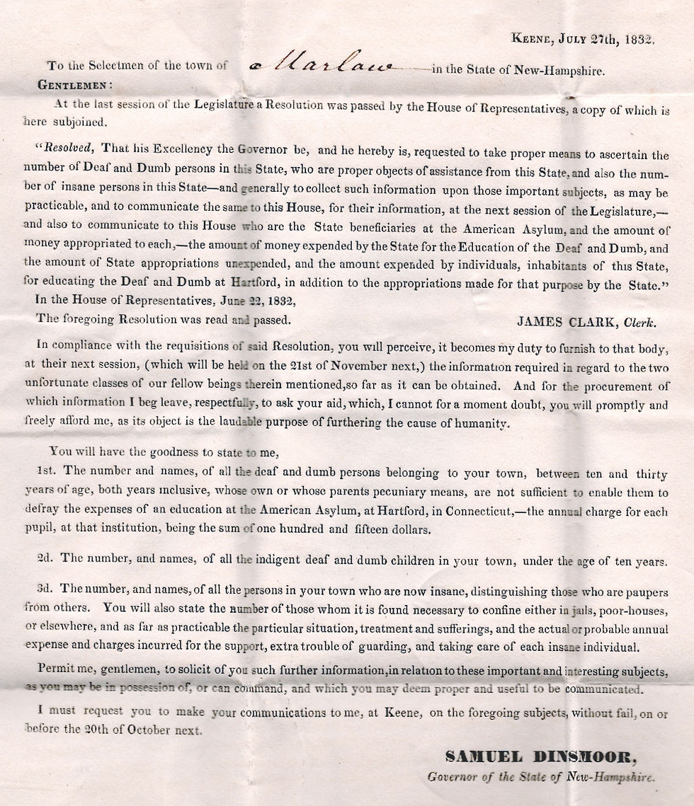 Thumbnail: 1831 - 30mm Keene, NH circle town postmark (F/VF) with “PAID” rate markings 