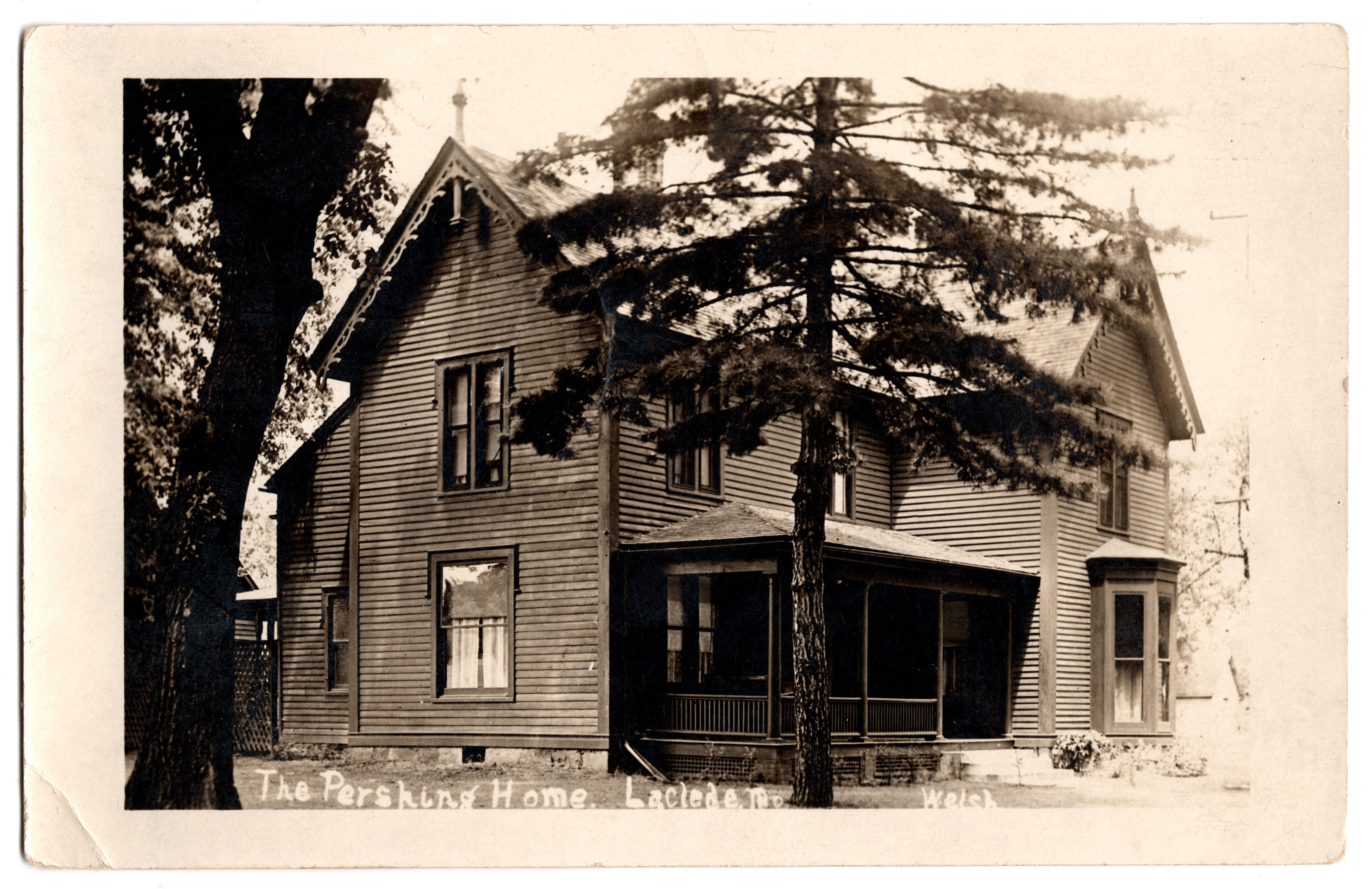 "The Pershing Home" - Laclede MO photo postcard by Welsh - 1926