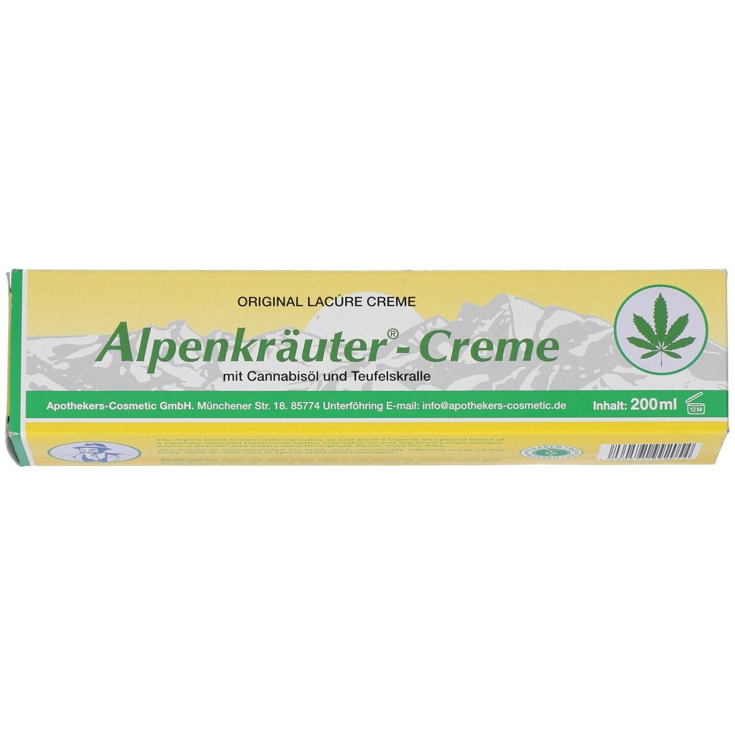Alpen Bitkileri Kremi – Kenevir Yağı ve Afrika Pençesi Ekstraktlı (200 ml)