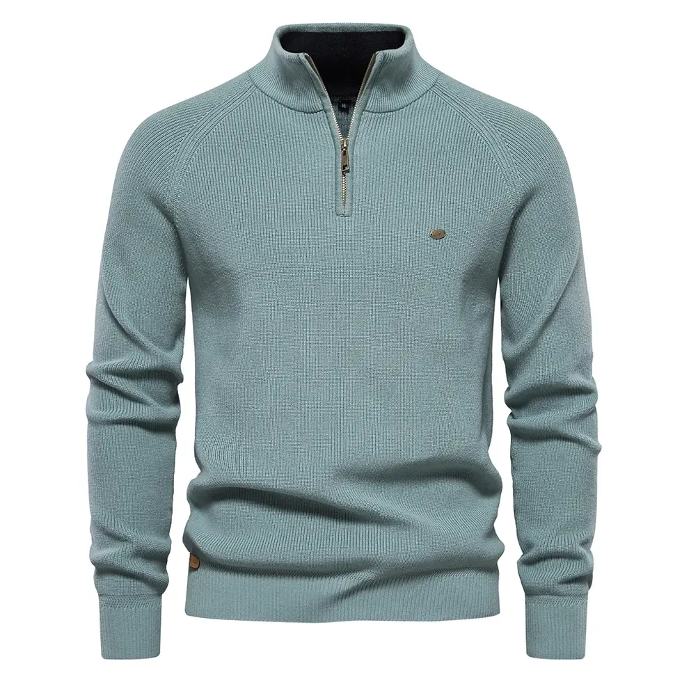 Miniature : 2023 New Autumn Cotton Zipper Cardigans for Men Fashion Casual Social Men