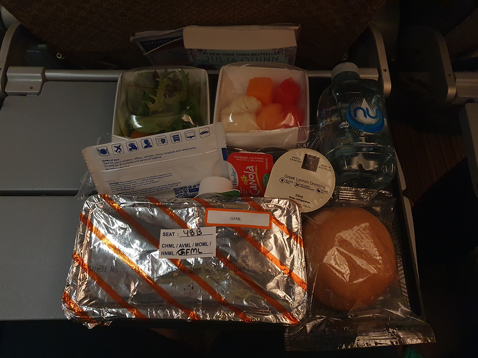 the gluten-free main meal onboard Singapore Airlines