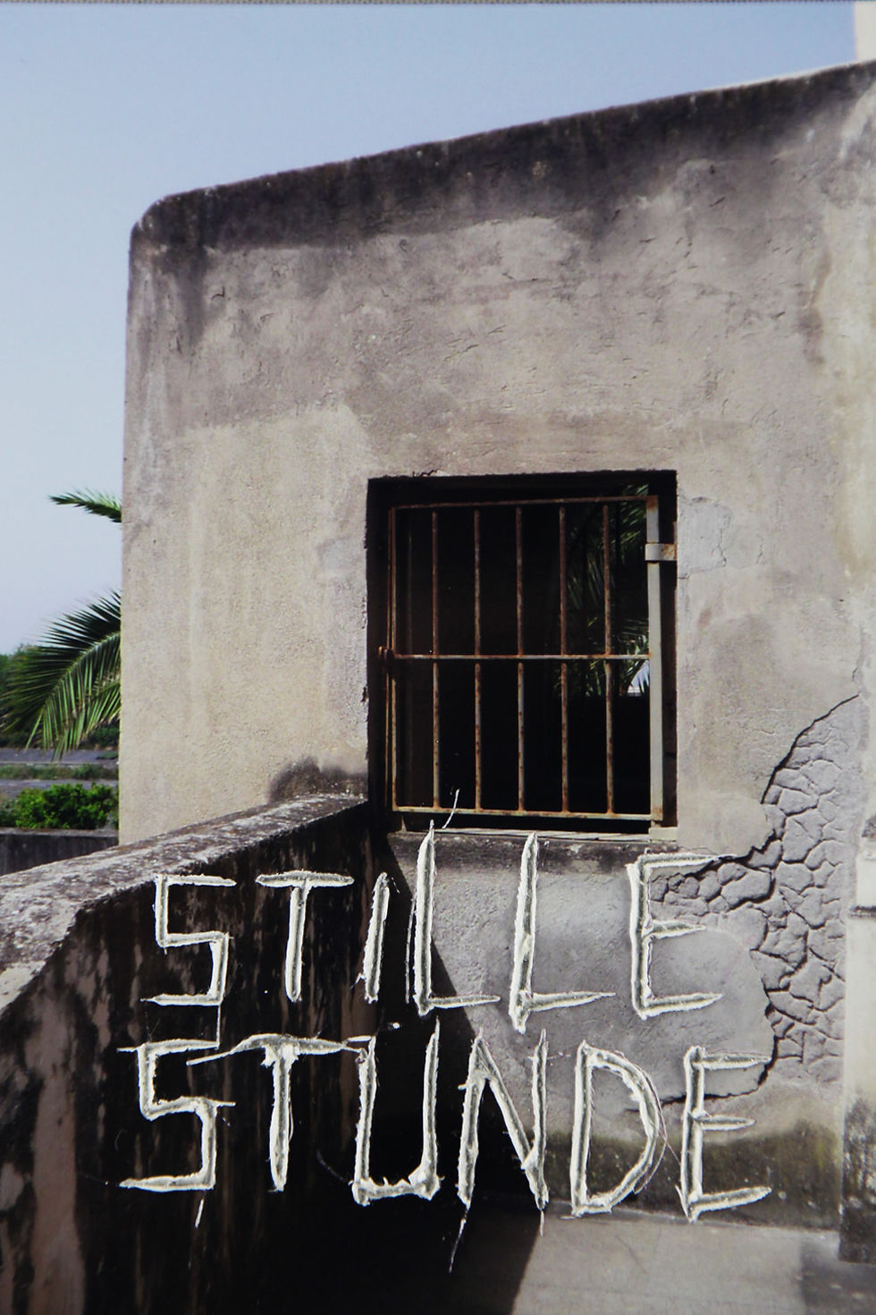Text scratched into photograph of location search to find where to do the performance