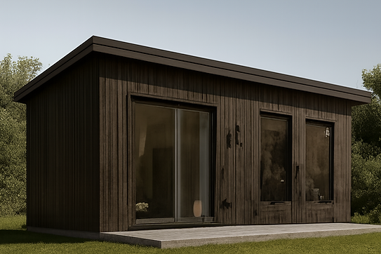 Attefallshus 30 kvm premium med stora fönster helhetskoncept JRW Bygg