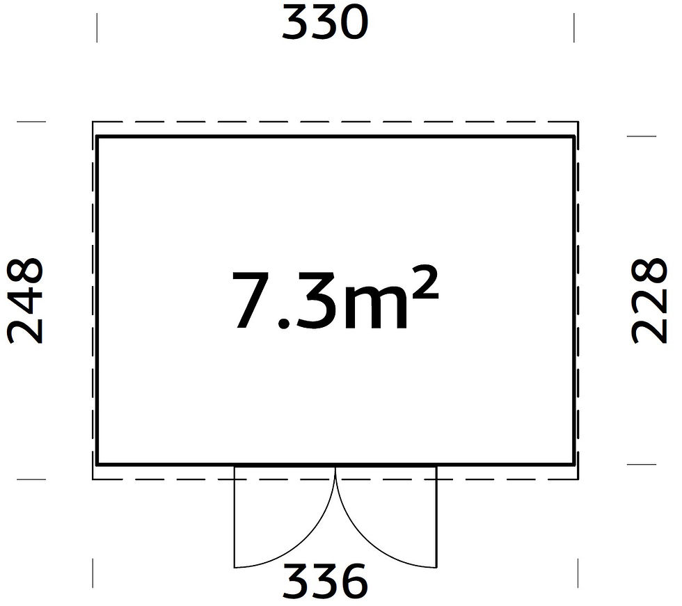 Miniatyrbild: Tak och överhäng – Elias 7,3 m2
