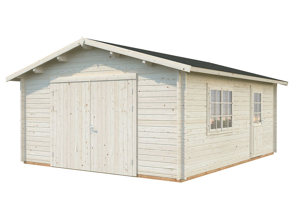 Miniatyrbild: Roger 23,9 m² med träport – exteriör