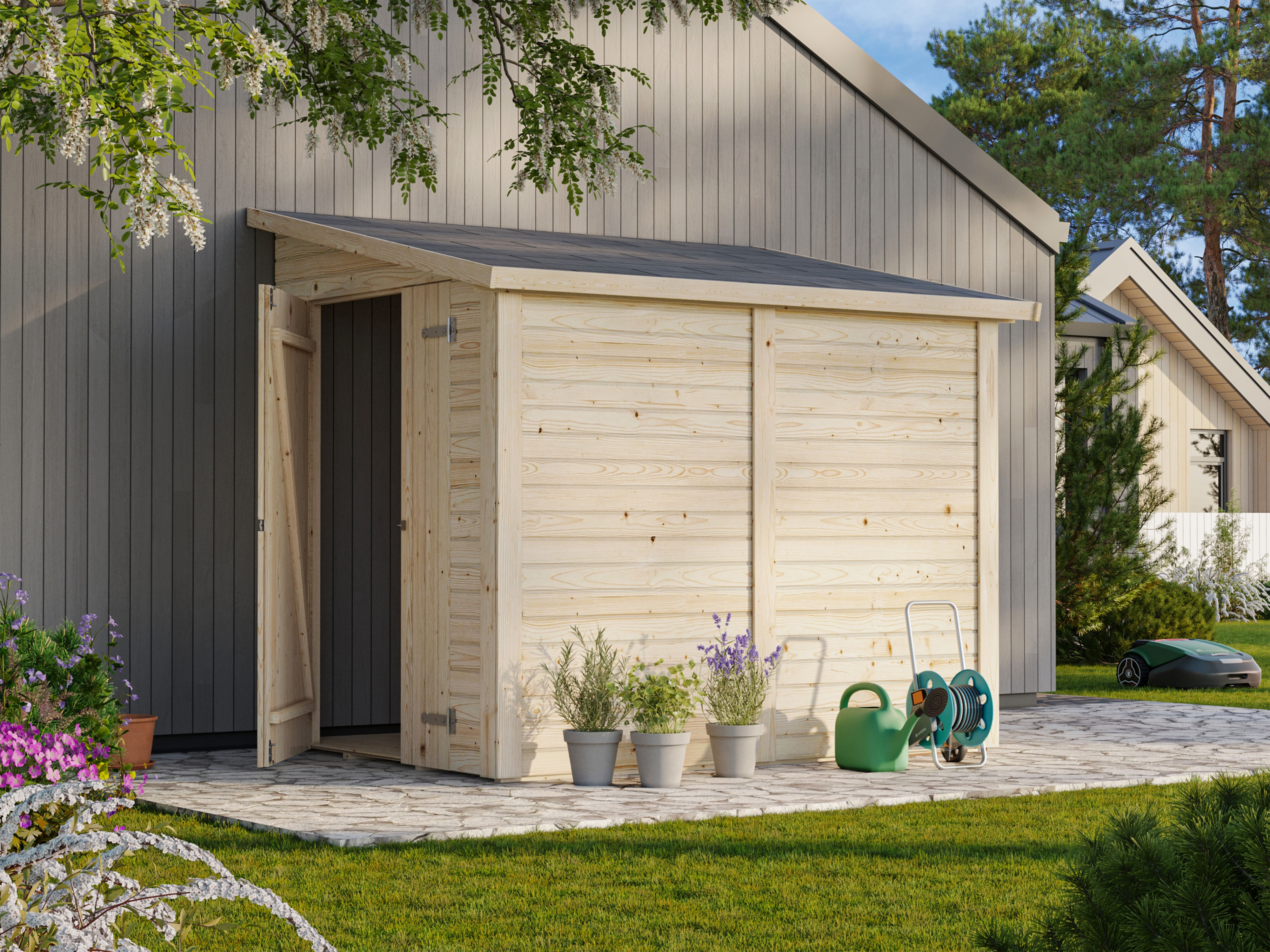 Bod Mia 3,6 m² i obehandlat trä